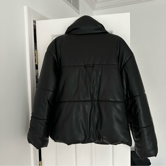 NANUSHKA Okobor™ Alt-Leather Puffer Jacket (padded vegan leather jacket) size S - Picture 6 of 10
